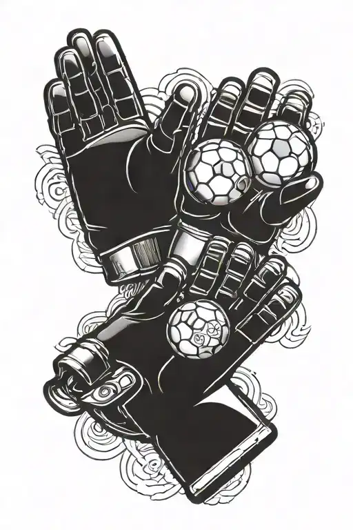 Gloves Goalkeeper And Ball Football