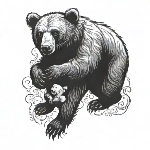 Bear Holding A Child