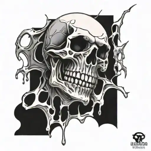 A7x Libad Skull Dripping Ink