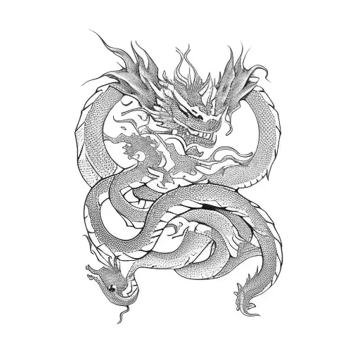 Dragon Figthing A Snake