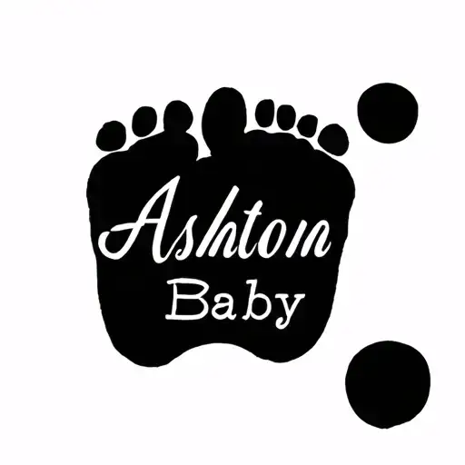 Ashton Baby Name Baby Foot Print