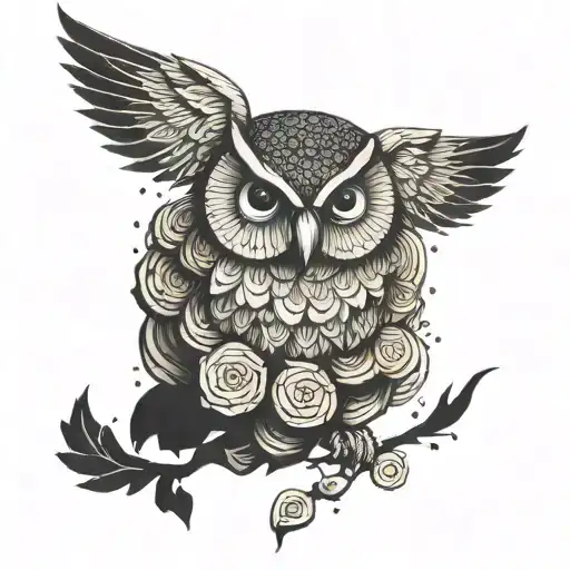 A Stack Of Gold Coins Forming The Shape Of An Owl