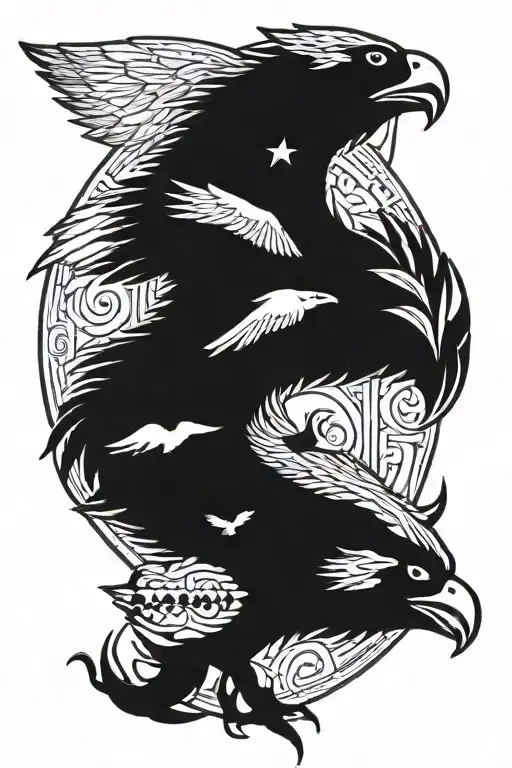 Woolf Eagle Bear Elk Totem Pole