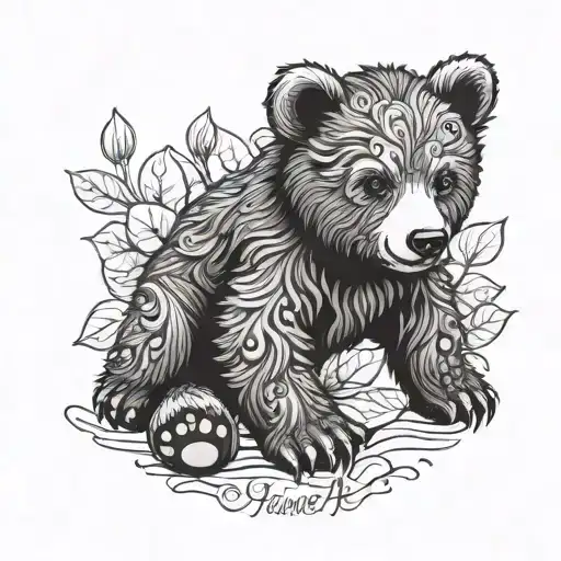 Brown Baby Bear With The Name Alanis