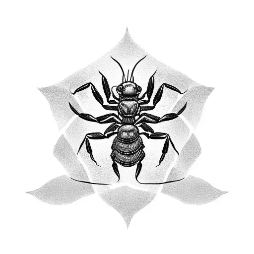 Create A Tattoo Of A Scorpion For The Down Chest Female