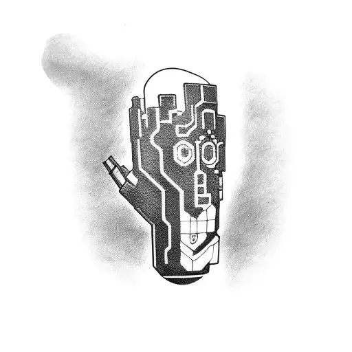 Grimdark Cyberpunk Arm Sleeve