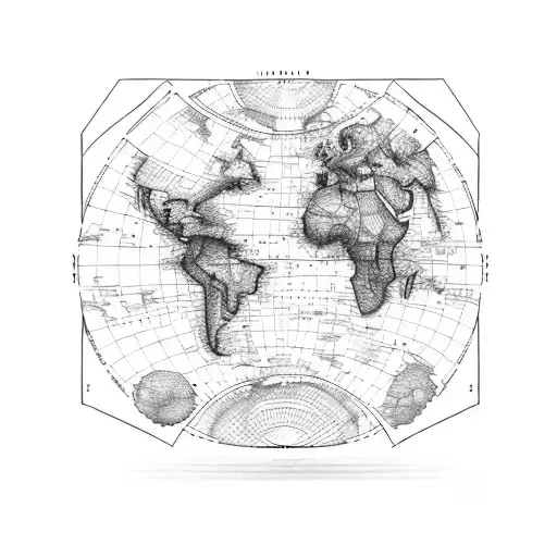A Detailed And Intricate Map Of The World With Atlas Holding It Up On Their Shoulders