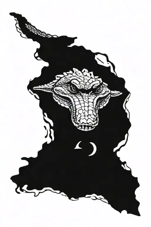 Sleeping Alligator Full Body