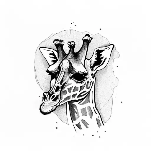 Giraffe Skull Symbolizing The Evolution Of Species