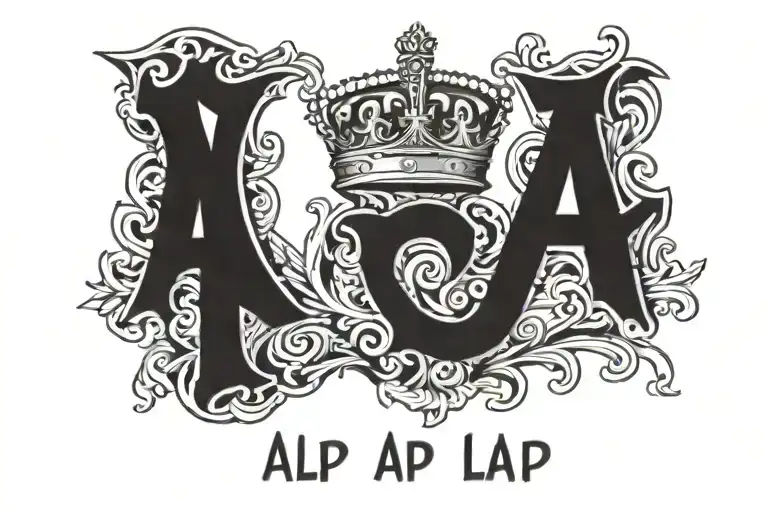 Alp Text With A Crown