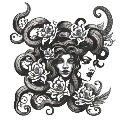 Medusa Flowers Intertwined