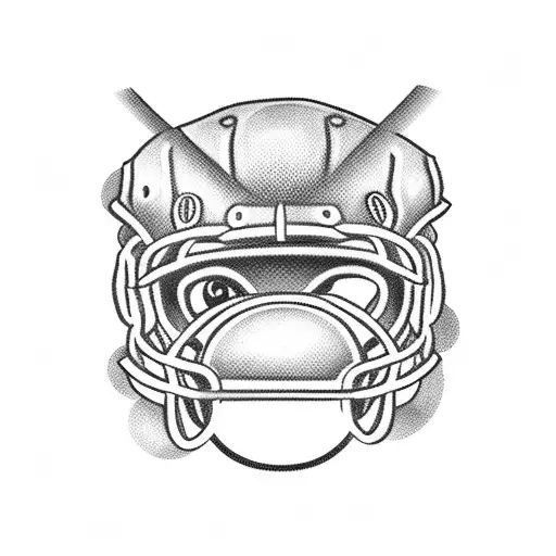 A Bulldog Wearing A Football Helmet With The Number 52 On It