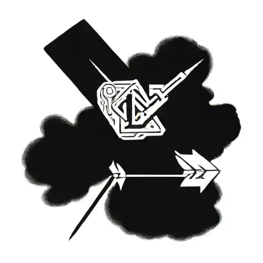 Archery Arrow With Initials On Finger