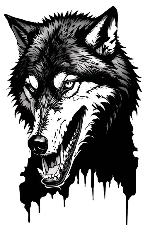 Dead Wolf With Torn
