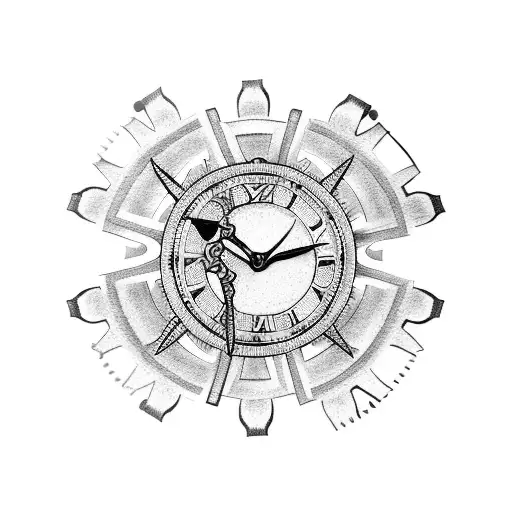 A Clock With Gears Made Of Books