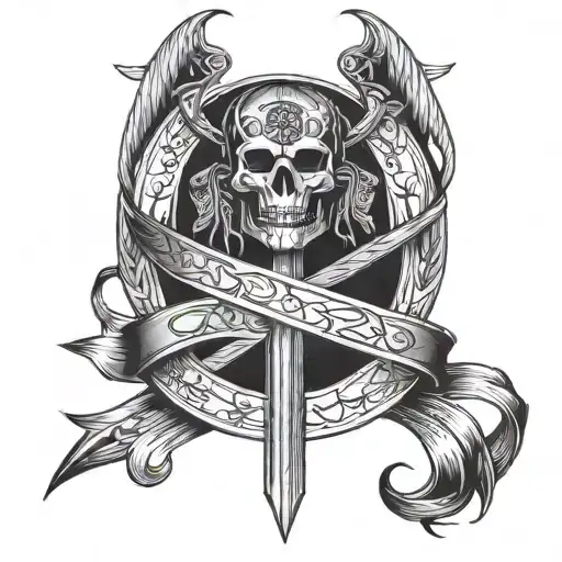 Warrior And Suicide Awareness Ribbon