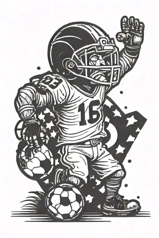 Football Love And Animation Character