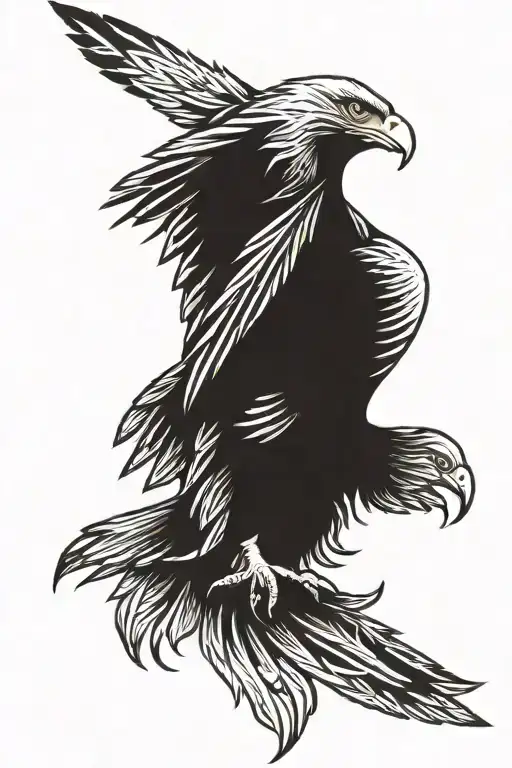 Eagle With 1 Long Wing