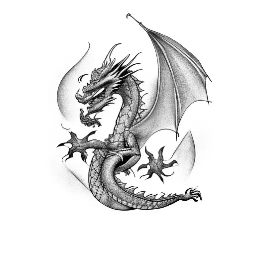 Dragon Wrapping Around A Forearm