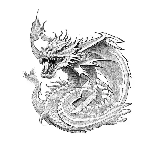 Fenix Battling A Dragon In A Pixel Art Style