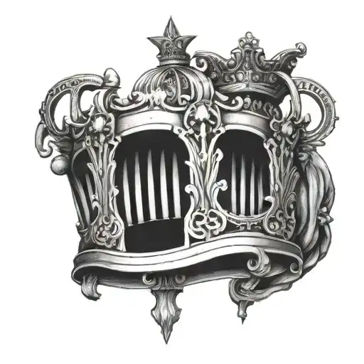 Crown That Does Not Fly From A Cage With An Open Door