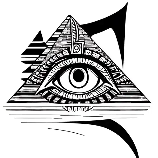 Eye Of Horus In Front Of Pyramid