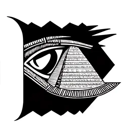 Eye Of Horus In Front Of Pyramid
