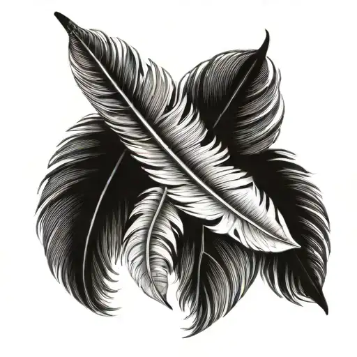 Delicate Feather Symbol Of
