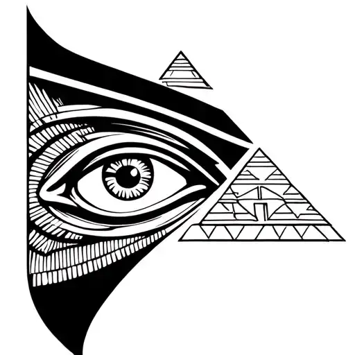 Eye Of Horus In Front Of Pyramid