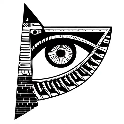 Eye Of Horus In Front Of Pyramid