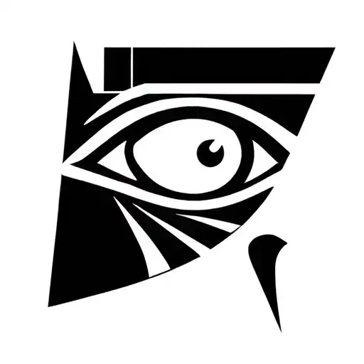 Eye Of Horus In Front Of Pyramid