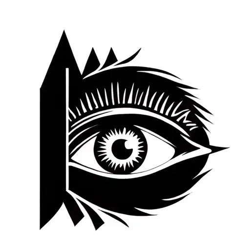 Eye Of Horus In Front Of Pyramid