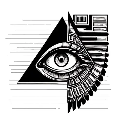 Eye Of Horus In Front Of Pyramid