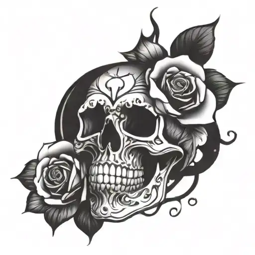 Skull And Roses