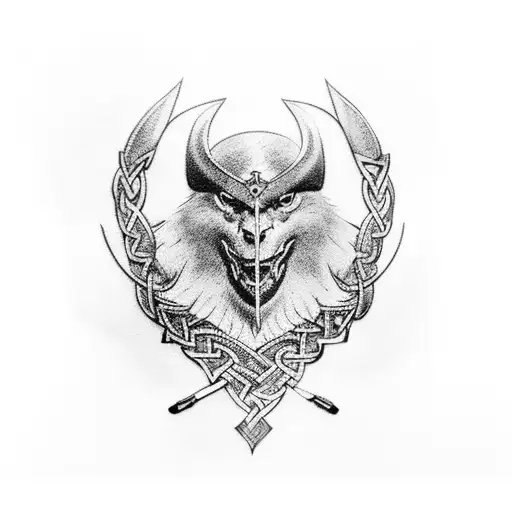 Breast Round Viking Eagle