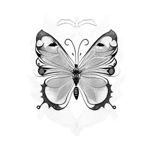 Broken Glass Butterfly