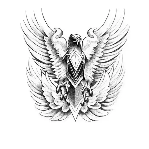 Eagle With Wings Chest
