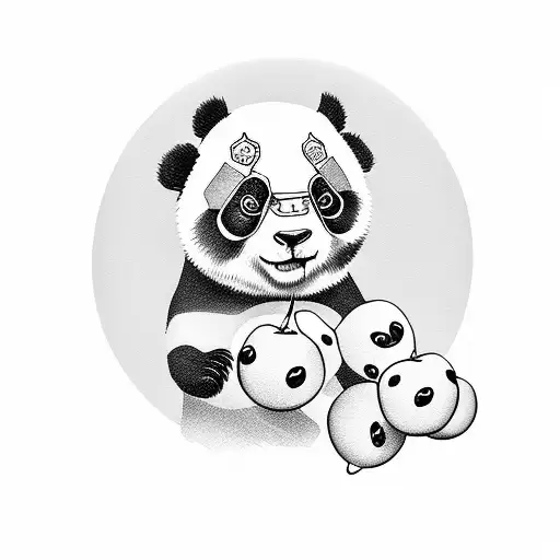 Panda Whit Cherries