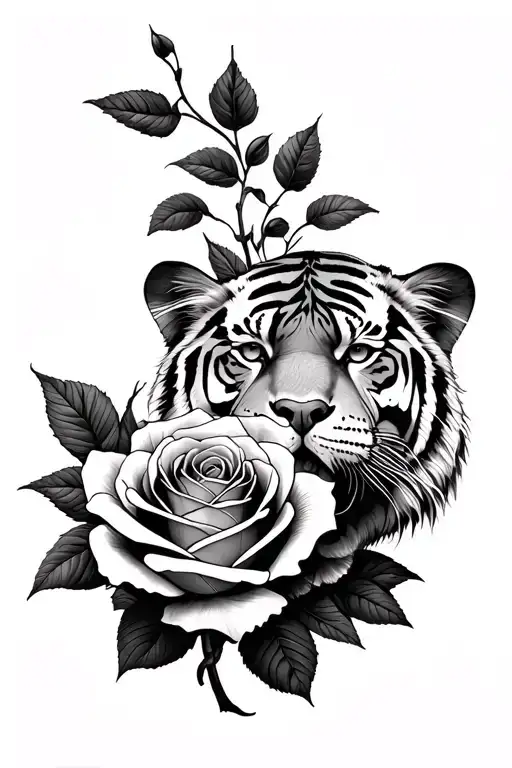 Tiger And Rose