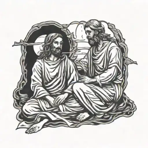 Jesus Sitting With Me In A Dark Pit