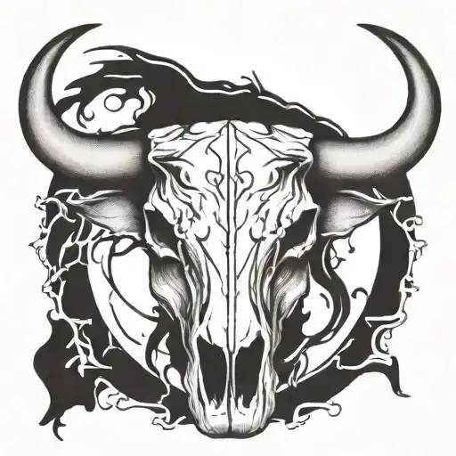 Bull Skull Facing Forward