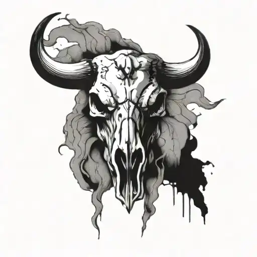 Bull Skull Facing Forward