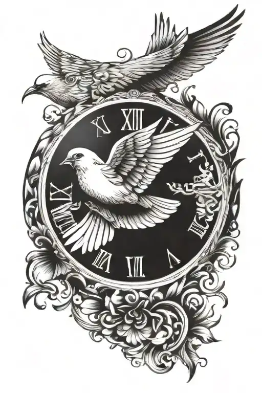Dove Clock Face