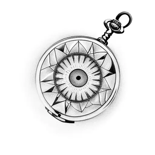 Eye Rose Pocket Watch