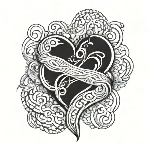 Two Hearts With Infinity Symbol Intertwined