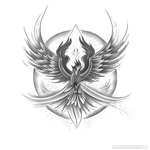 Create A Tattoo Inspired By The Phoenix Rising And The Love For Music