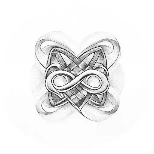 Infinity Sign And Two Little Hearts