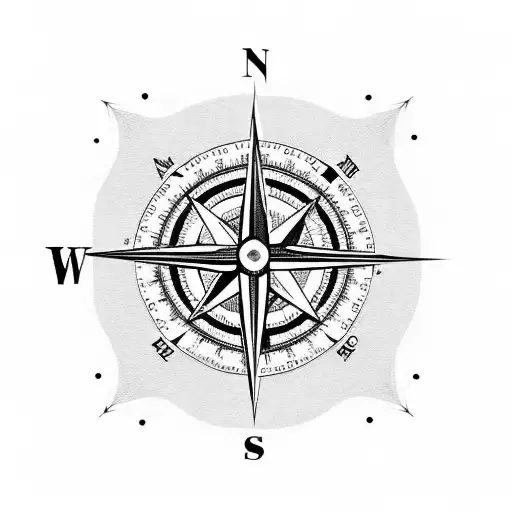 A Compass With Turkish Landmarks As The Cardinal Directions
