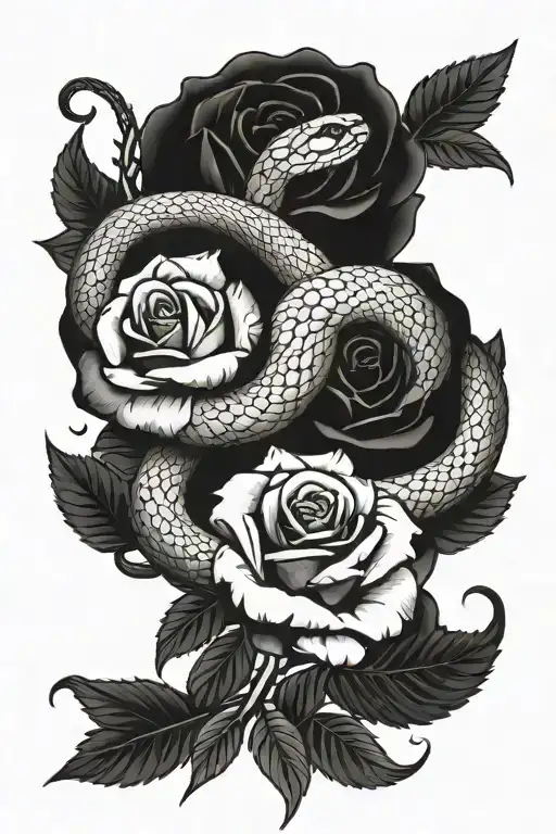 Snake And Rose