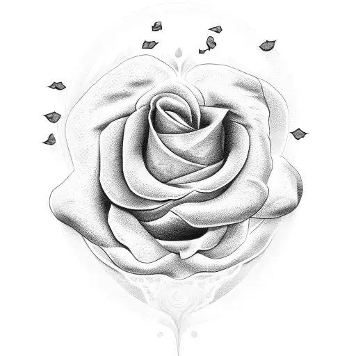 A Melting Rose Above Which The Name Of Milad Is Written In Latin
